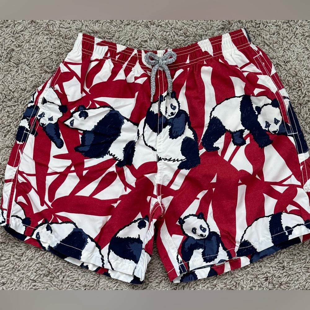 Vilebrequin Red and White Swim Shorts